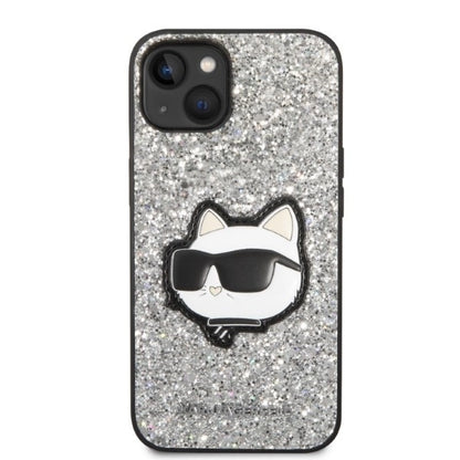 Karl Lagerfeld KLHCP14MG2CPS iPhone 14 Plus 6.7" silver/silver hardcase Glitter Choupette Patch_2