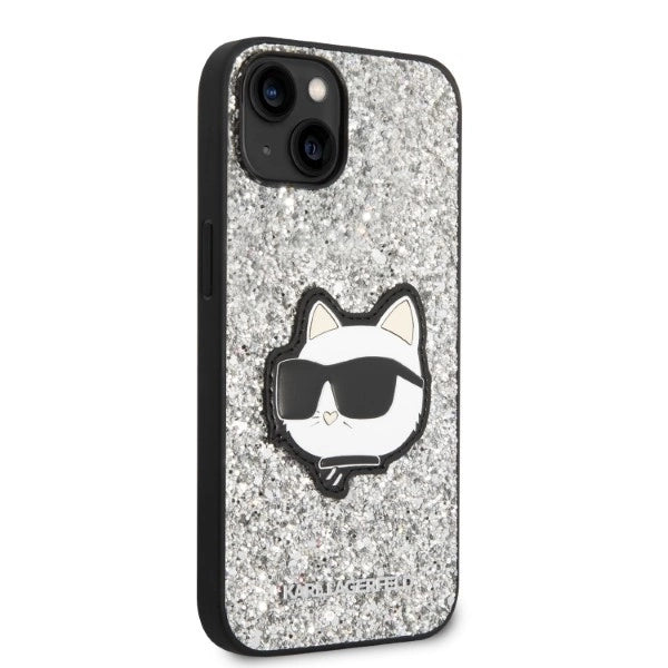 Karl Lagerfeld KLHCP14MG2CPS iPhone 14 Plus 6.7" silver/silver hardcase Glitter Choupette Patch_3