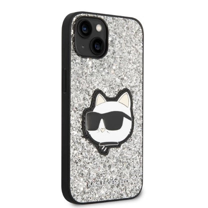 Karl Lagerfeld KLHCP14MG2CPS iPhone 14 Plus 6.7" silver/silver hardcase Glitter Choupette Patch_3