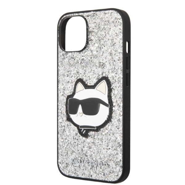 Karl Lagerfeld KLHCP14MG2CPS iPhone 14 Plus 6.7" silver/silver hardcase Glitter Choupette Patch_5