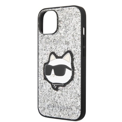 Karl Lagerfeld KLHCP14MG2CPS iPhone 14 Plus 6.7" silver/silver hardcase Glitter Choupette Patch_5