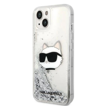 Karl Lagerfeld KLHCP14MLNHCCS iPhone 14 Plus 6.7" silver/silver hardcase Glitter Choupette Head_1