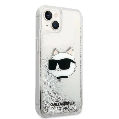 Karl Lagerfeld KLHCP14MLNHCCS iPhone 14 Plus 6.7" silver/silver hardcase Glitter Choupette Head_3