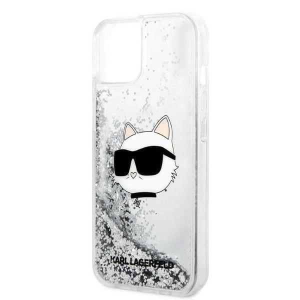 Karl Lagerfeld KLHCP14MLNHCCS iPhone 14 Plus 6.7" silver/silver hardcase Glitter Choupette Head_5