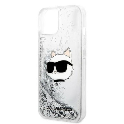 Karl Lagerfeld KLHCP14MLNHCCS iPhone 14 Plus 6.7" silver/silver hardcase Glitter Choupette Head_5