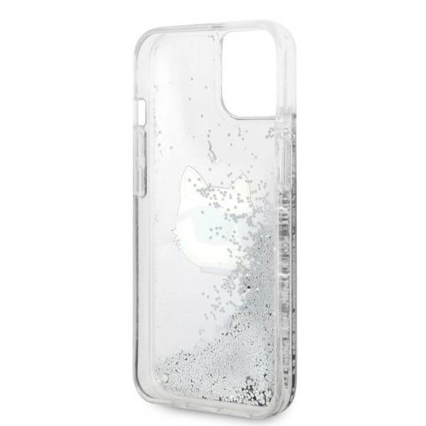 Karl Lagerfeld KLHCP14MLNHCCS iPhone 14 Plus 6.7" silver/silver hardcase Glitter Choupette Head_6