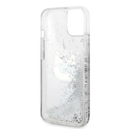 Karl Lagerfeld KLHCP14MLNHCCS iPhone 14 Plus 6.7" silver/silver hardcase Glitter Choupette Head_6