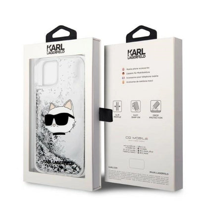 Karl Lagerfeld KLHCP14MLNHCCS iPhone 14 Plus 6.7" silver/silver hardcase Glitter Choupette Head_7
