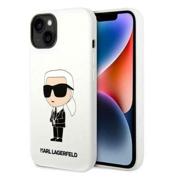 Karl Lagerfeld KLHCP14MSNIKBCH iPhone 14 Plus 6.7" hardcase white/white Silicone Ikonik_0