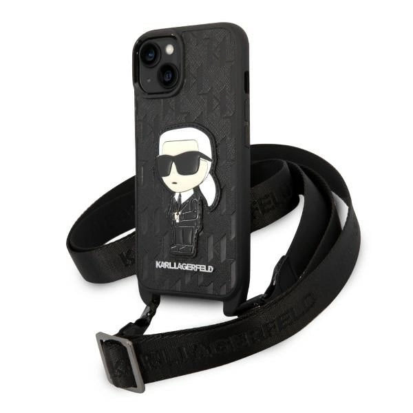 Karl Lagerfeld KLHCP14MSTKMK iPhone 14 Plus 6.7" black/black hardcase Monogram Ikonik Patch_0
