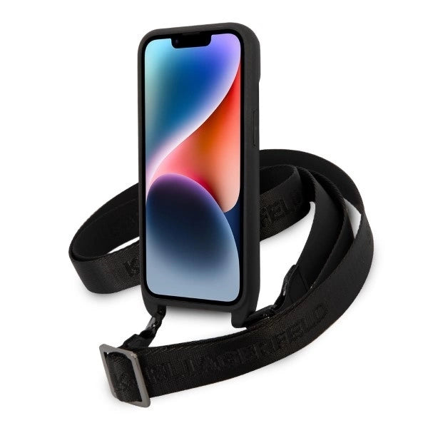 Karl Lagerfeld KLHCP14MSTKMK iPhone 14 Plus 6.7" black/black hardcase Monogram Ikonik Patch_3