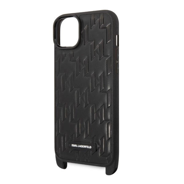 Karl Lagerfeld KLHCP14MSTMK iPhone 14 Plus 6.7&quot; hardcase black/black Monogram Plaque Logo Strap_4