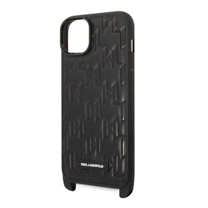 Karl Lagerfeld KLHCP14MSTMK iPhone 14 Plus 6.7&quot; hardcase black/black Monogram Plaque Logo Strap_4