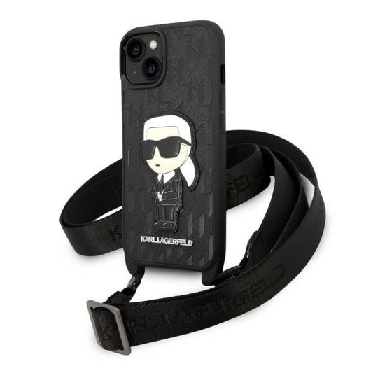 Karl Lagerfeld KLHCP14SSTKMK iPhone 14 6.1&quot; black/black hardcase Monogram Ikonik Patch_0