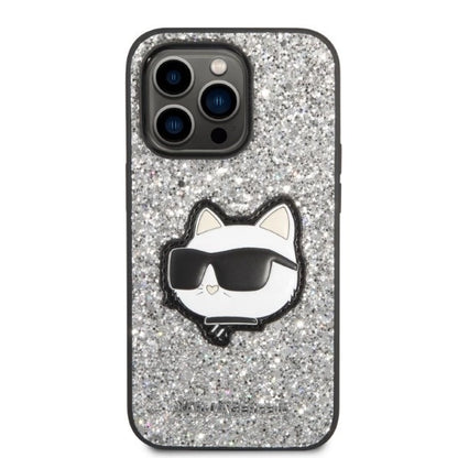 Karl Lagerfeld KLHCP14XG2CPS iPhone 14 Pro Max 6.7" silver/silver hardcase Glitter Choupette Patch_2