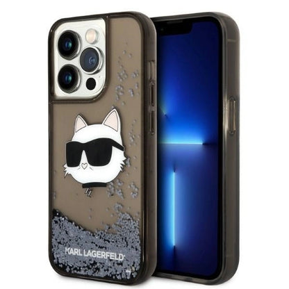 Karl Lagerfeld KLHCP14XLNCHCK iPhone 14 Pro Max 6.7" black/black hardcase Glitter Choupette Head_0