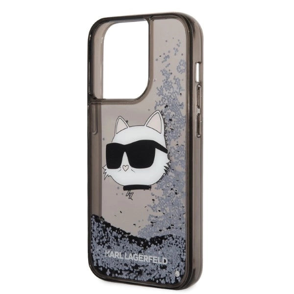 Karl Lagerfeld KLHCP14XLNCHCK iPhone 14 Pro Max 6.7" black/black hardcase Glitter Choupette Head_5