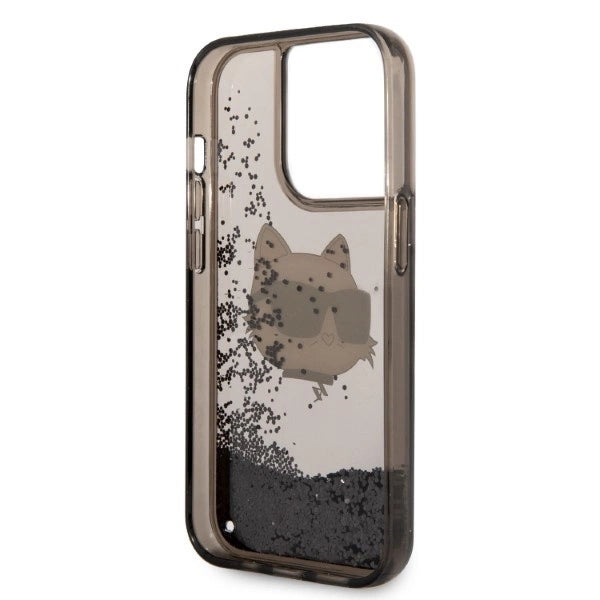 Karl Lagerfeld KLHCP14XLNCHCK iPhone 14 Pro Max 6.7" black/black hardcase Glitter Choupette Head_6