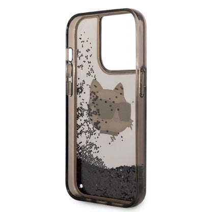 Karl Lagerfeld KLHCP14XLNCHCK iPhone 14 Pro Max 6.7" black/black hardcase Glitter Choupette Head_6