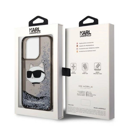 Karl Lagerfeld KLHCP14XLNCHCK iPhone 14 Pro Max 6.7" black/black hardcase Glitter Choupette Head_7