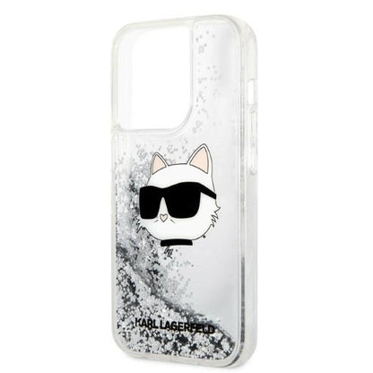 Karl Lagerfeld KLHCP14XLNHCS iPhone 14 Pro Max 6.7" silver/silver hardcase Glitter Choupette Head_5