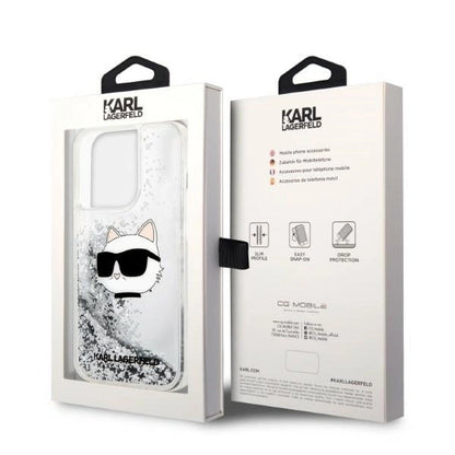 Karl Lagerfeld KLHCP14XLNHCS iPhone 14 Pro Max 6.7" silver/silver hardcase Glitter Choupette Head_7