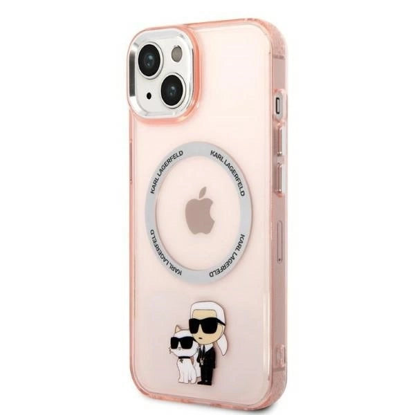 Karl Lagerfeld KLHMP14MHNKCIP iPhone 14 Plus 6.7" hardcase pink/pink Iconic Karl&amp;Choupette Magsafe_1