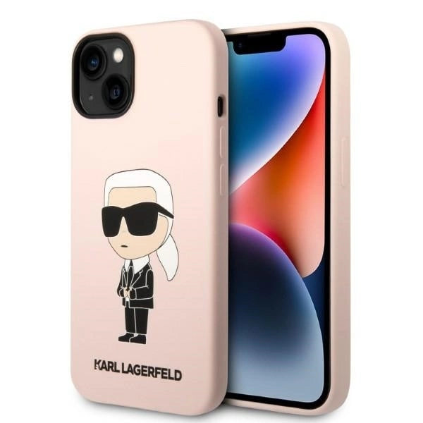Karl Lagerfeld KLHMP14MSNIKBCP iPhone 14 Plus 6.7" hardcase pink/pink Silicone Ikonik Magsafe_0