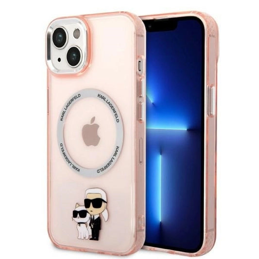 Karl Lagerfeld KLHMP14SHNKCIP iPhone 14 6.1&quot; hardcase pink/pink Iconic Karl&amp;Choupette Magsafe_0