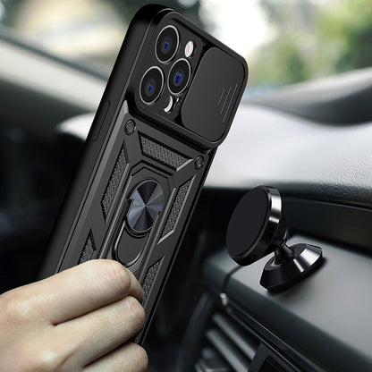 Hybrid Armor Camshield case for Huawei nova Y90 armored case with camera cover black_2