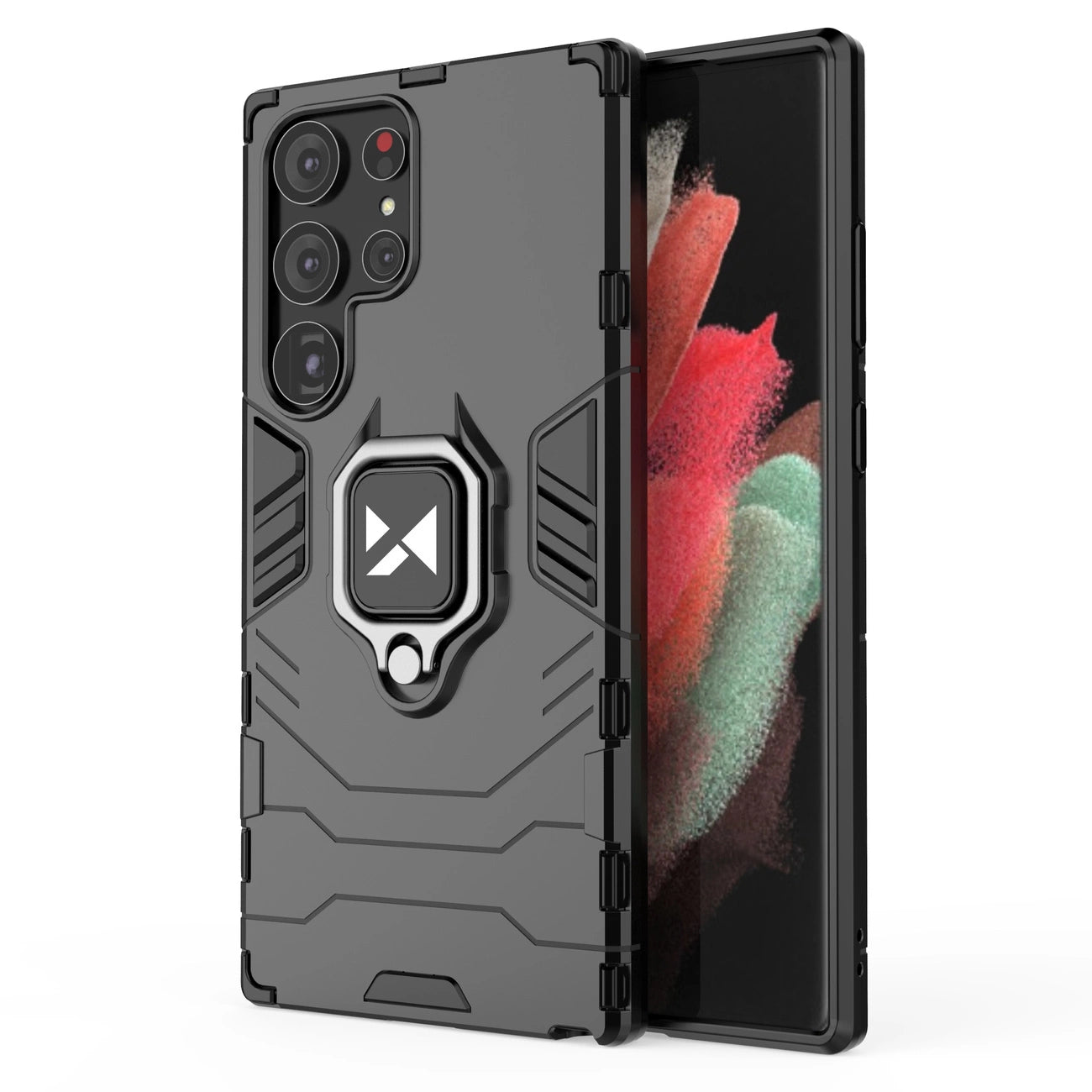 Wozinsky Ring Armor case for Samsung Galaxy S23 Ultra armored cover magnetic holder ring black_7