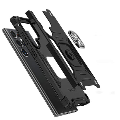 Wozinsky Ring Armor case for Samsung Galaxy S23 Ultra armored cover magnetic holder ring black_2