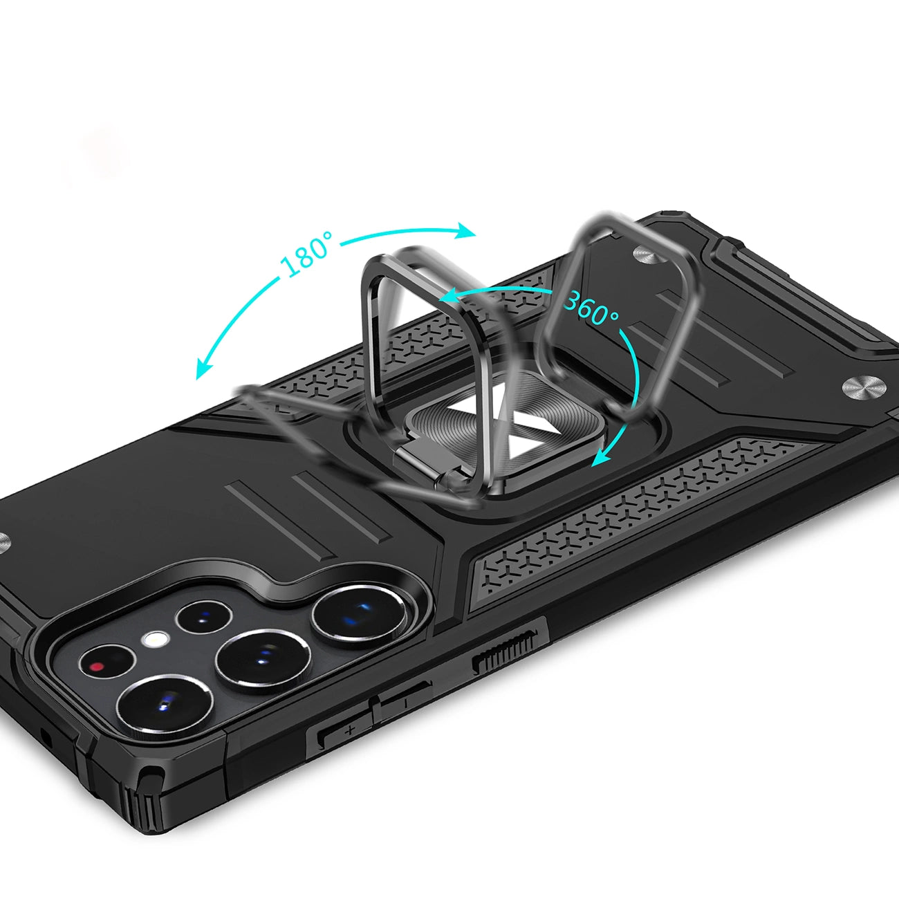 Wozinsky Ring Armor case for Samsung Galaxy S23 Ultra armored cover magnetic holder ring black_4