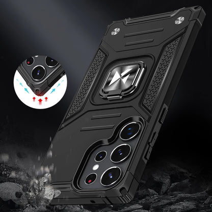 Wozinsky Ring Armor case for Samsung Galaxy S23 Ultra armored cover magnetic holder ring black_6