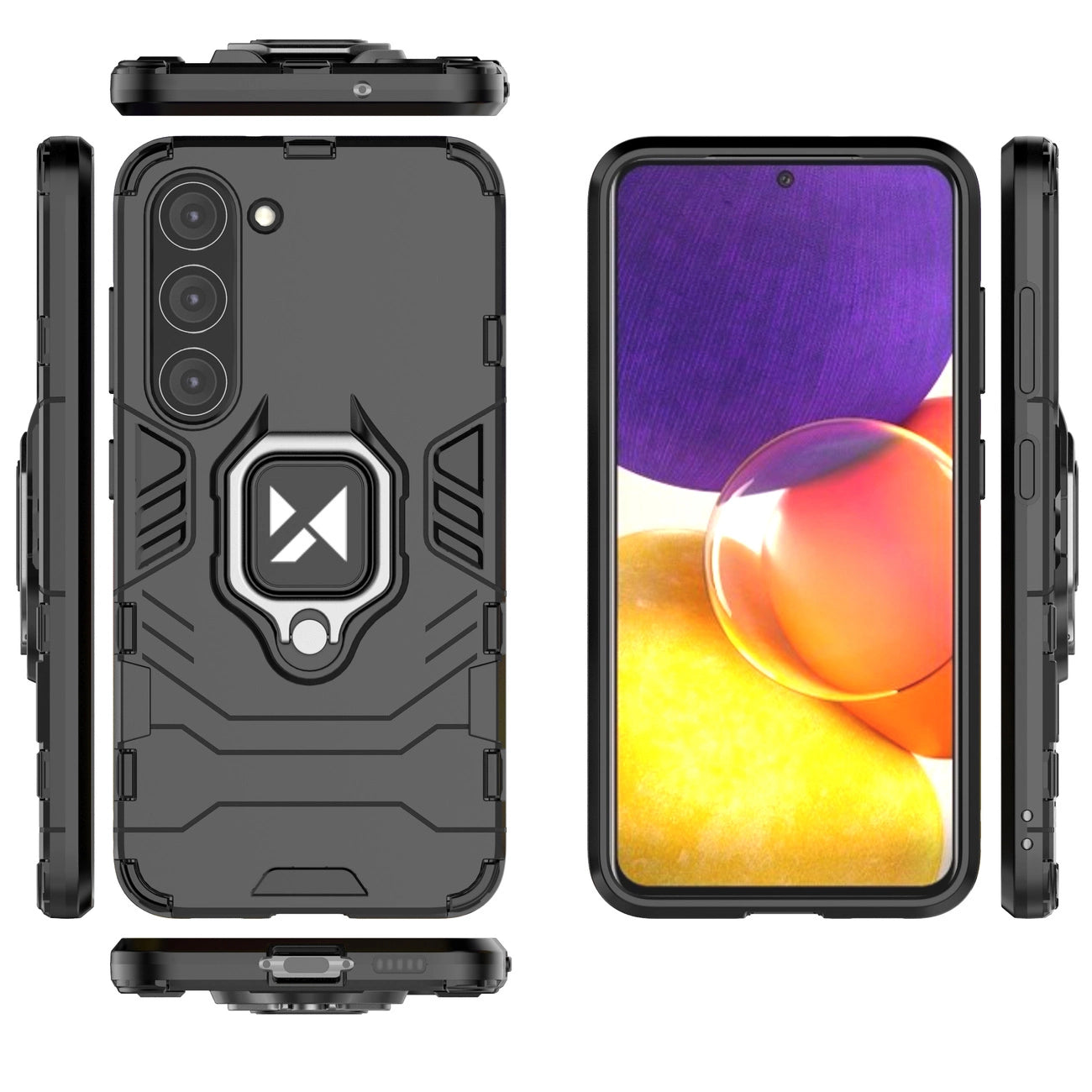 Wozinsky Ring Armor case for Samsung Galaxy S23+ armored cover magnetic holder ring black_10