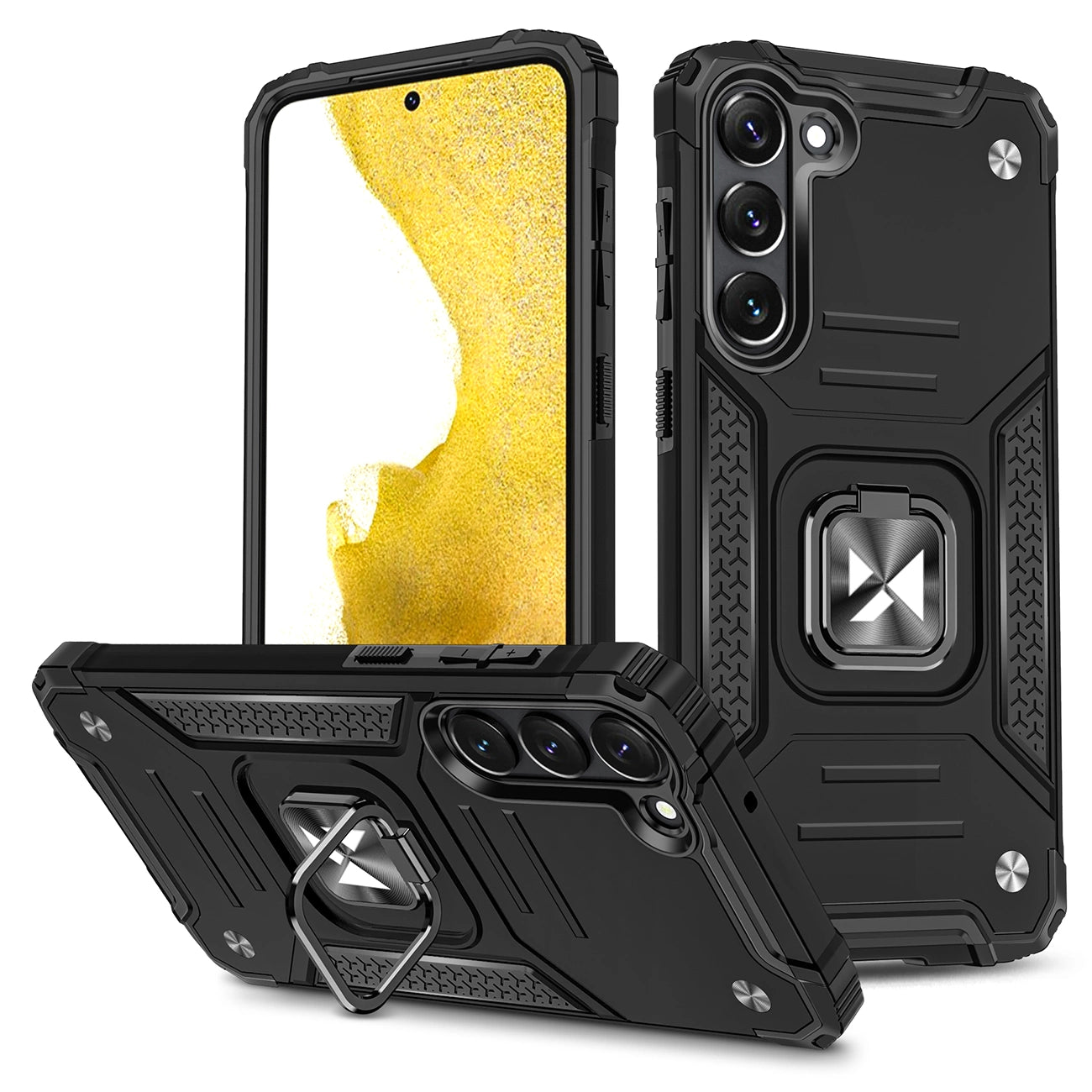 Wozinsky Ring Armor case for Samsung Galaxy S23+ armored cover magnetic holder ring black_0