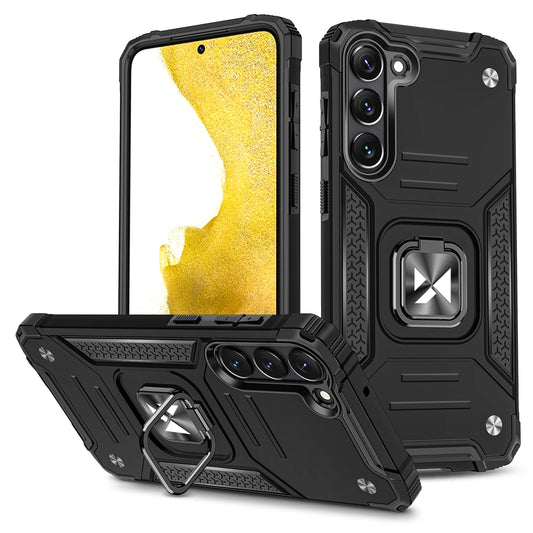 Wozinsky Ring Armor case for Samsung Galaxy S23+ armored cover magnetic holder ring black_0