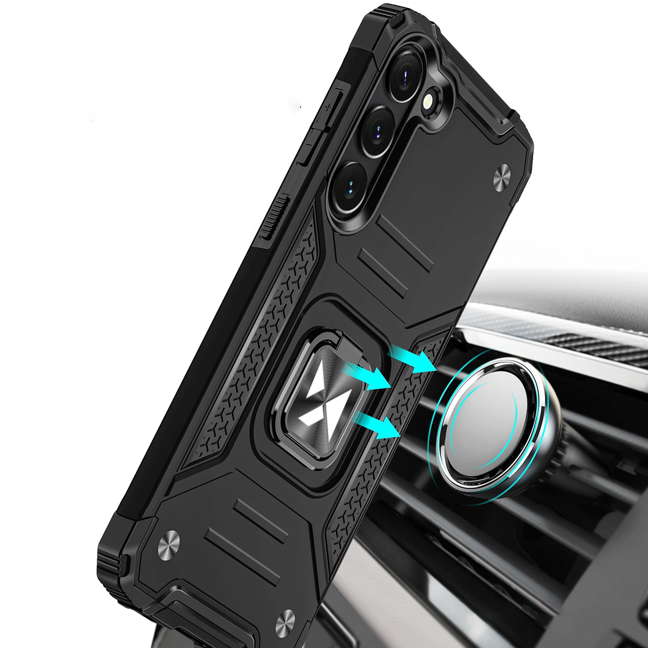 Wozinsky Ring Armor case for Samsung Galaxy S23+ armored cover magnetic holder ring black_5