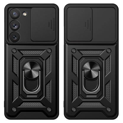Hybrid Armor Camshield case for Samsung Galaxy A14 armored case with camera cover pink_8
