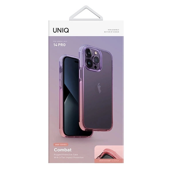 Uniq Combat Duo case for iPhone 14 Pro - lilac and pink_1