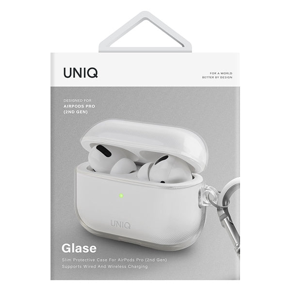 Uniq case Glase AirPods Pro 2 gen transparent/glossy clear_3