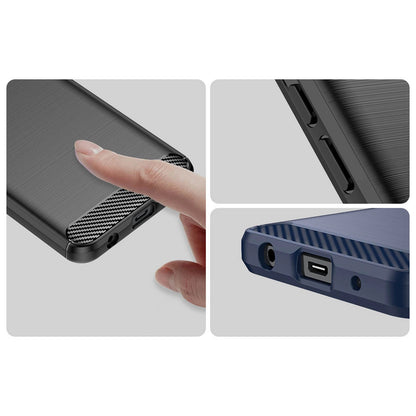 Carbon Case case for Xiaomi Redmi A1+ flexible silicone carbon cover black_10
