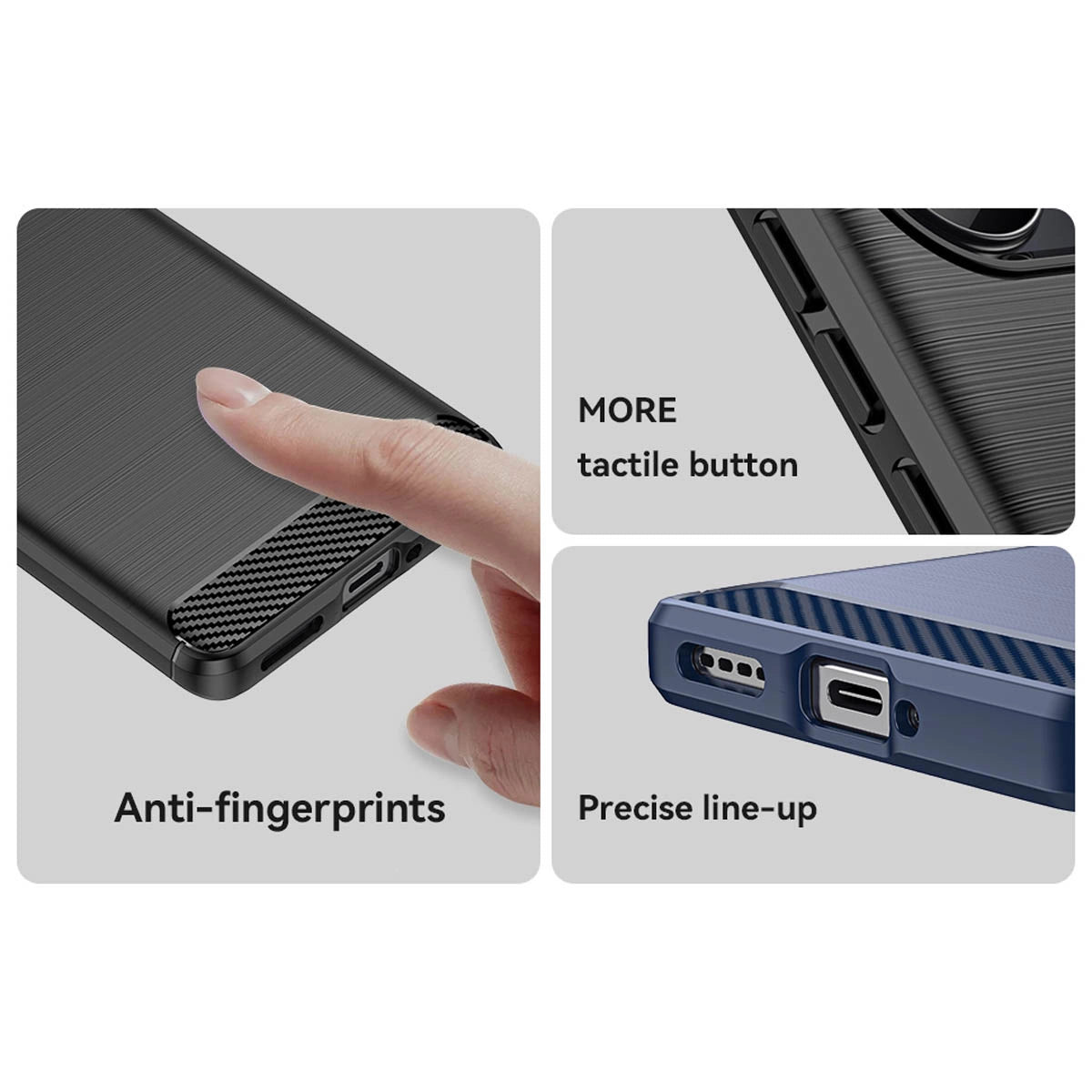 Carbon Case case for Realme 10 Pro+ flexible silicone carbon cover black_9