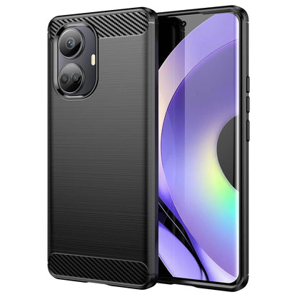 Carbon Case case for Realme 10 Pro+ flexible silicone carbon cover black_1