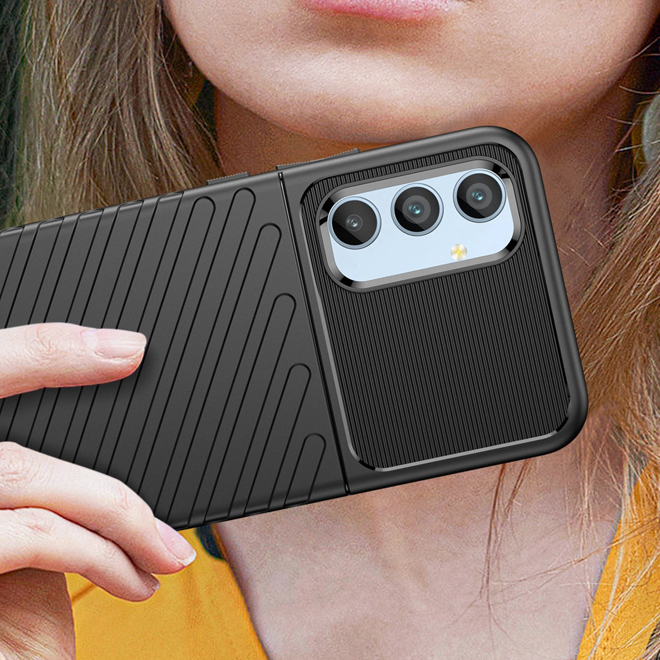 Thunder Case case for Samsung Galaxy A54 5G silicone armor case black_4