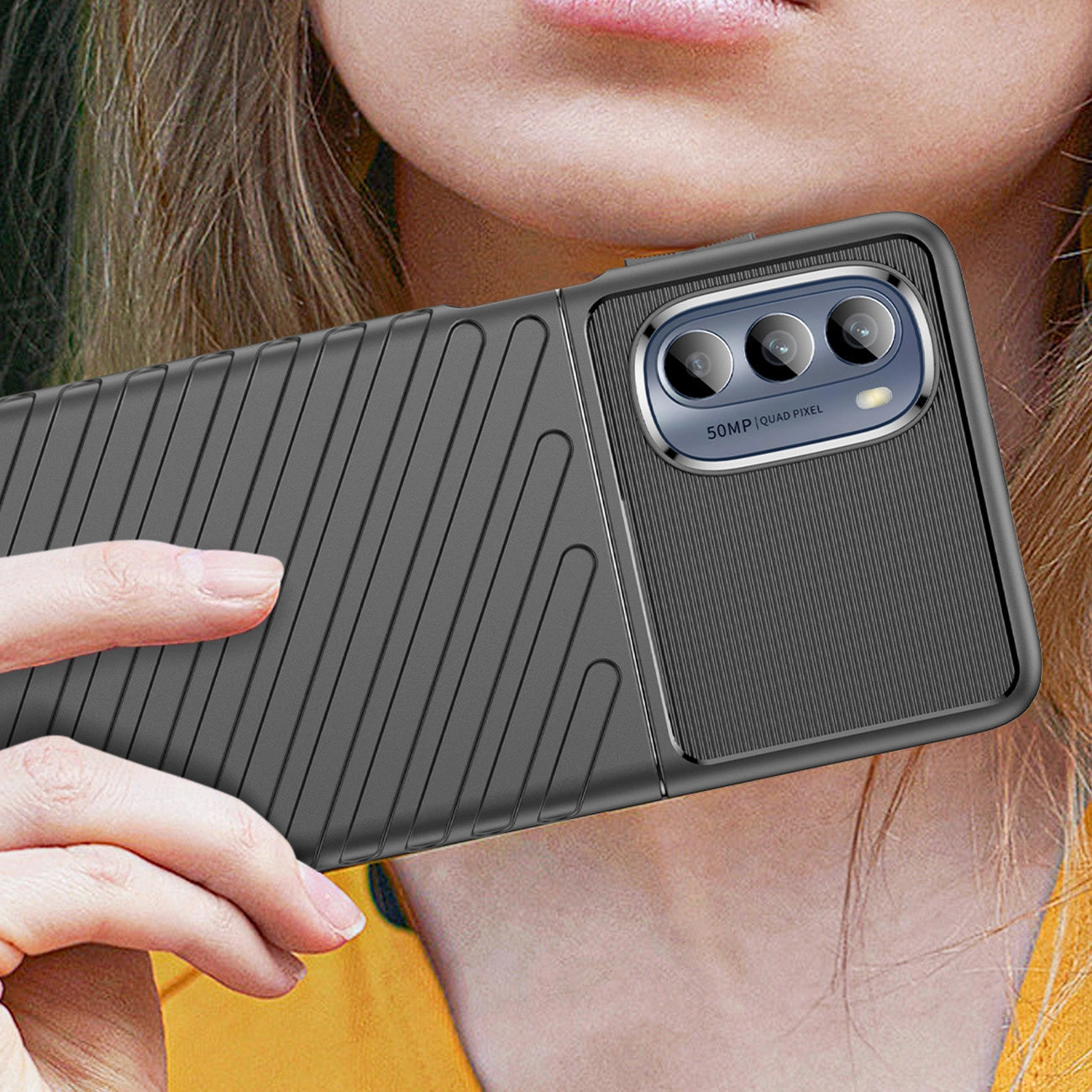 Thunder Case for Motorola Moto G62 5G silicone armor case black_4