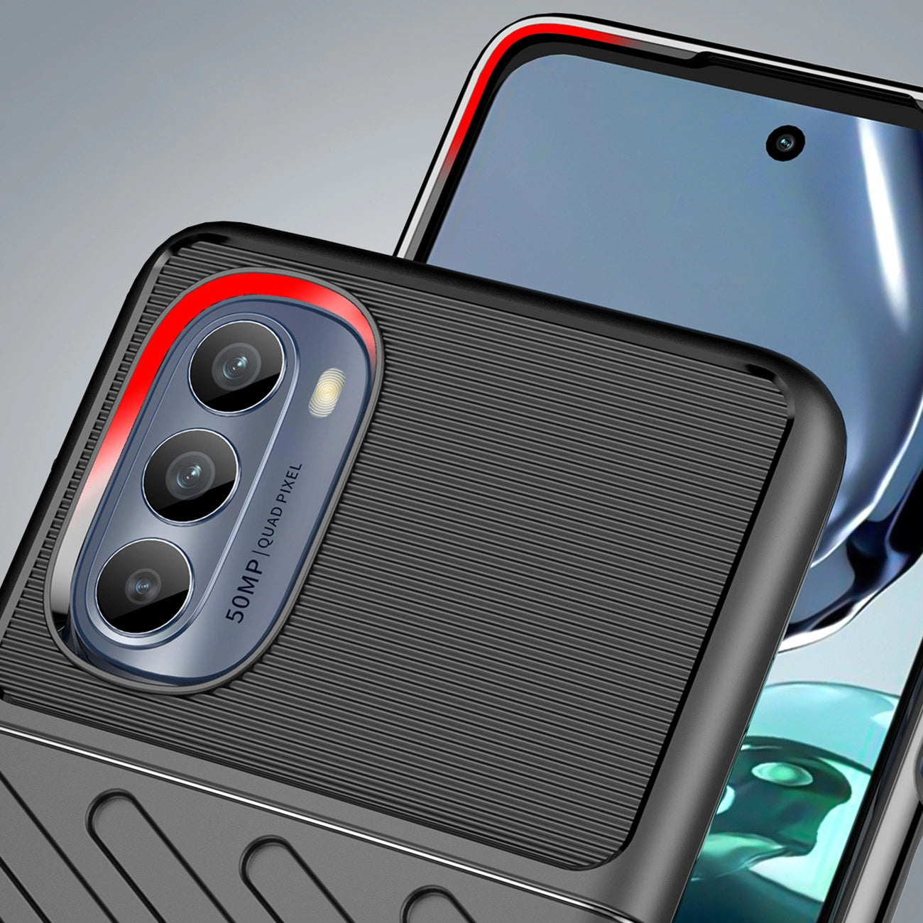 Thunder Case for Motorola Moto G62 5G silicone armor case black_5