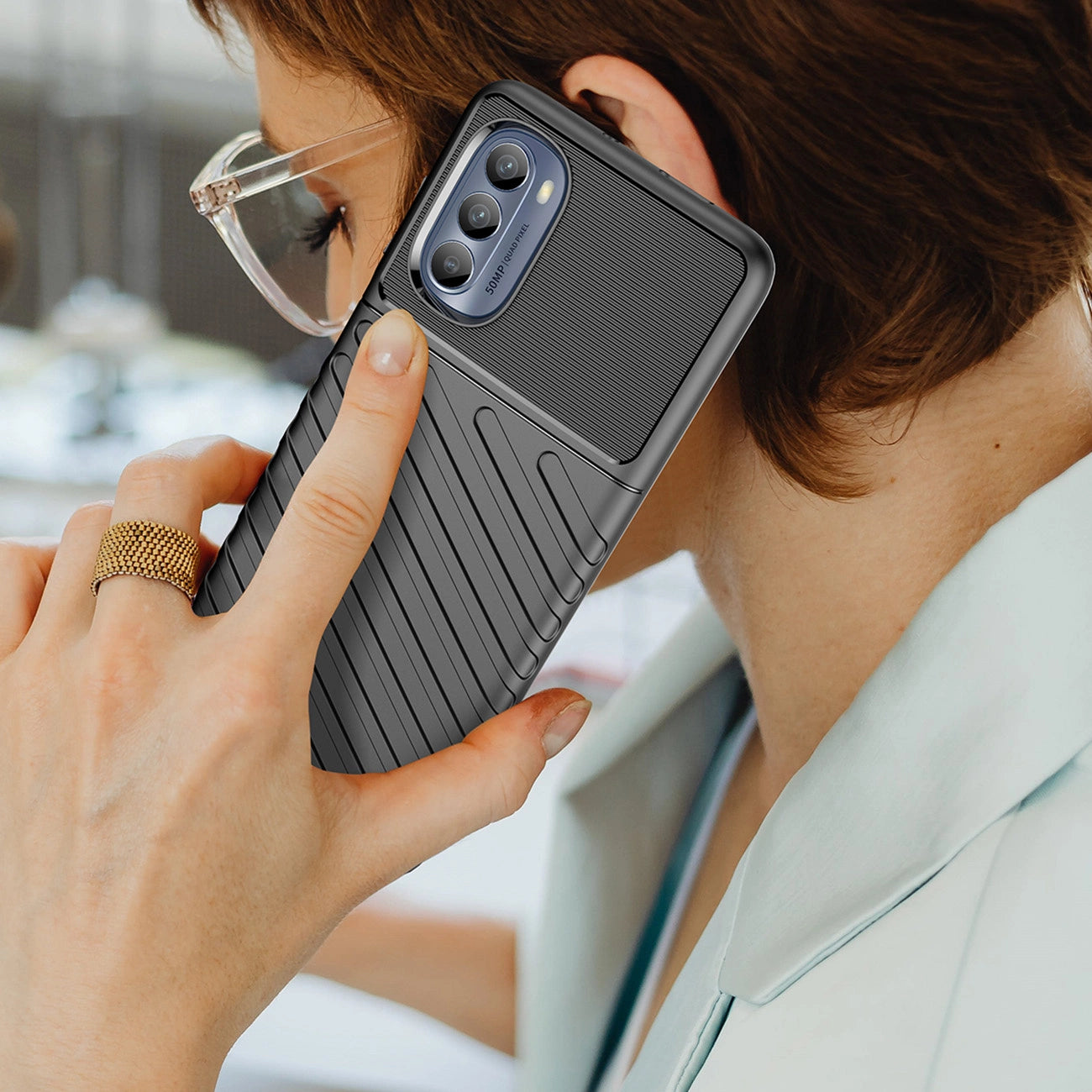 Thunder Case for Motorola Moto G62 5G silicone armor case black_6