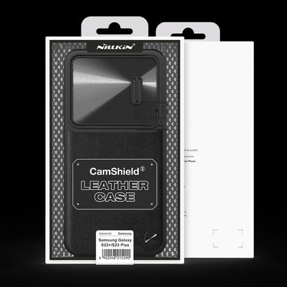 Nillkin CamShield Leather S Case for Samsung Galaxy S23+ cover with camera cover black_8