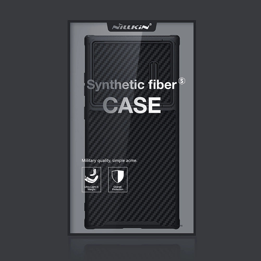 Nillkin Synthetic Fiber S Case for Samsung Galaxy S23 Ultra, camera cover, black_4